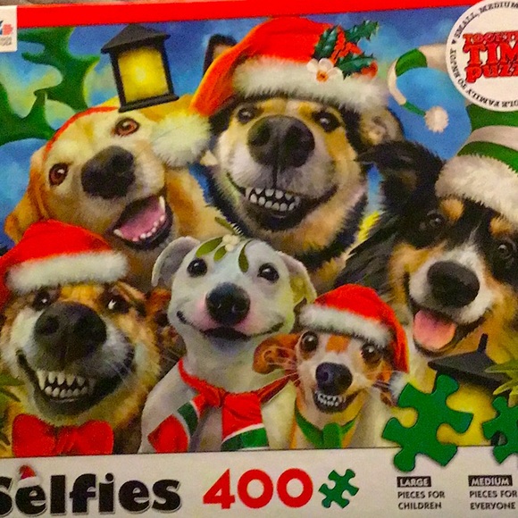 Doggy Puzzle, 400 pieces, new, unopened in original box. Selfies (cute dogs)😃 - Picture 1 of 4